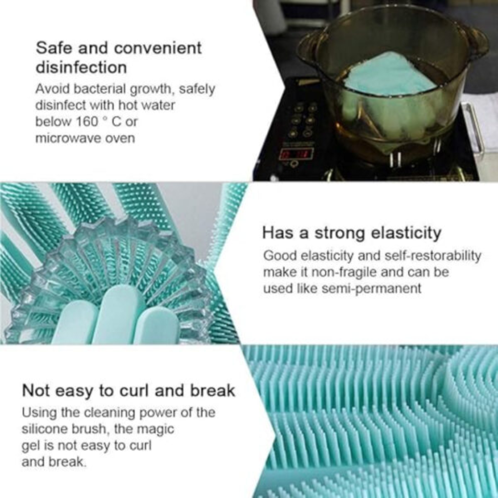 1 Silicone Dish Wash Gloves - Image 2