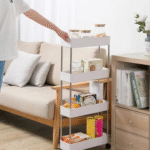 4-Layer Slim Storage Trolley with Wheels - Image 3