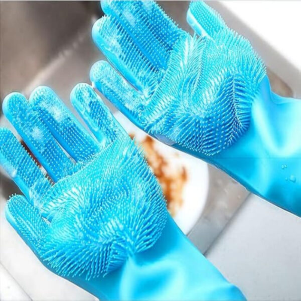 2 Silicone Dish Wash Gloves - Image 3