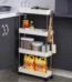 4-Layer Slim Storage Trolley with Wheels
