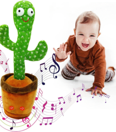 Rechargeable Dancing Cactus Toy with LED Lights & Voice Recording
