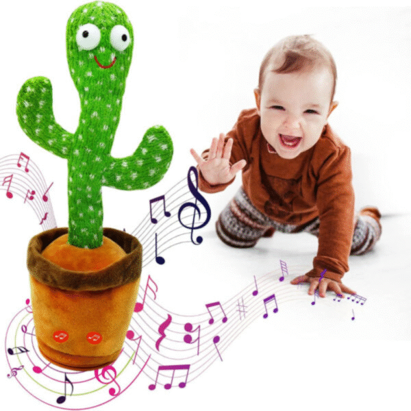 Rechargeable Dancing Cactus Toy with LED Lights & Voice Recording