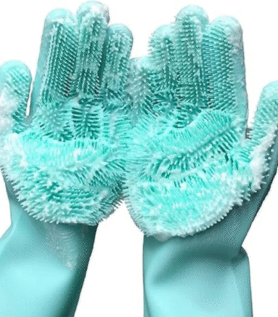 Silicone Dish Wash Gloves – Multi-Purpose Cleaning and Pet Grooming Gloves