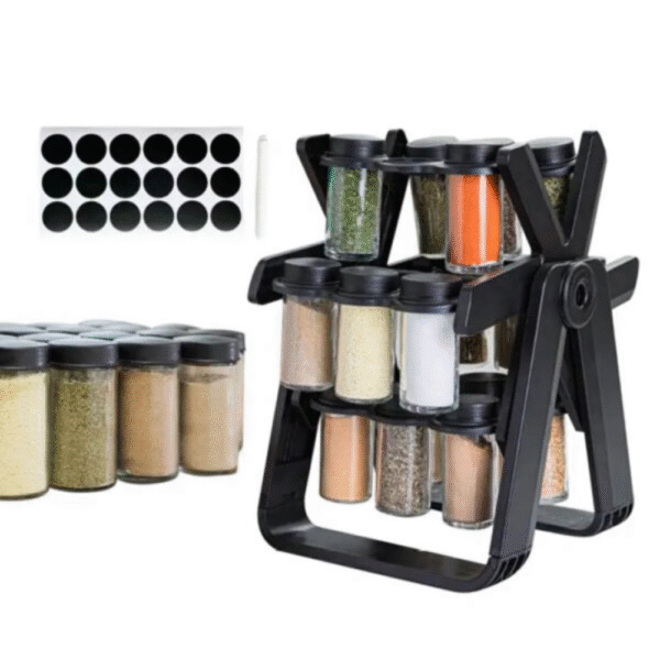Powered 18 Jar Rotating Spice Rack