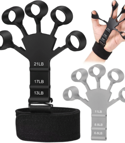 AI Finger Trainer Band with Adjustable Resistance for Strength, Dexterity, and Stress Relief