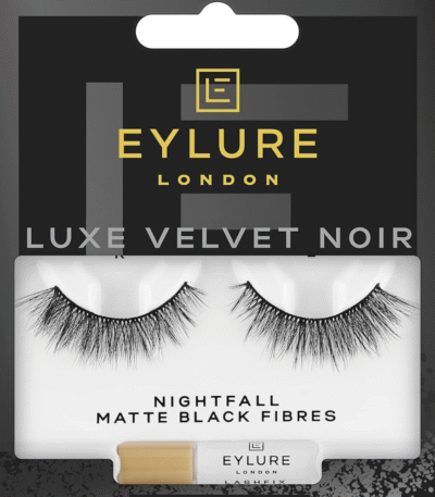 Eylure London Luxe Velvet Noir – Nightfall Matte Black Lashes