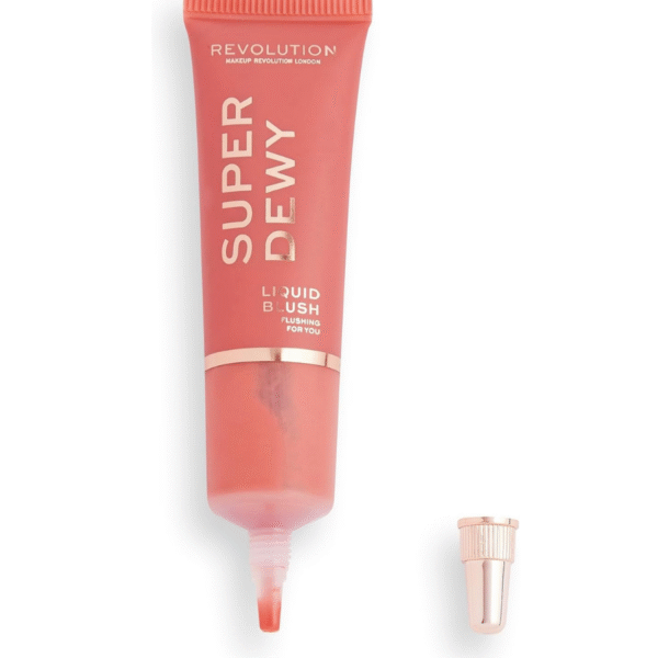 Superdewy Liquid Blush in Flushing For You (Light Rose) – product label close-up